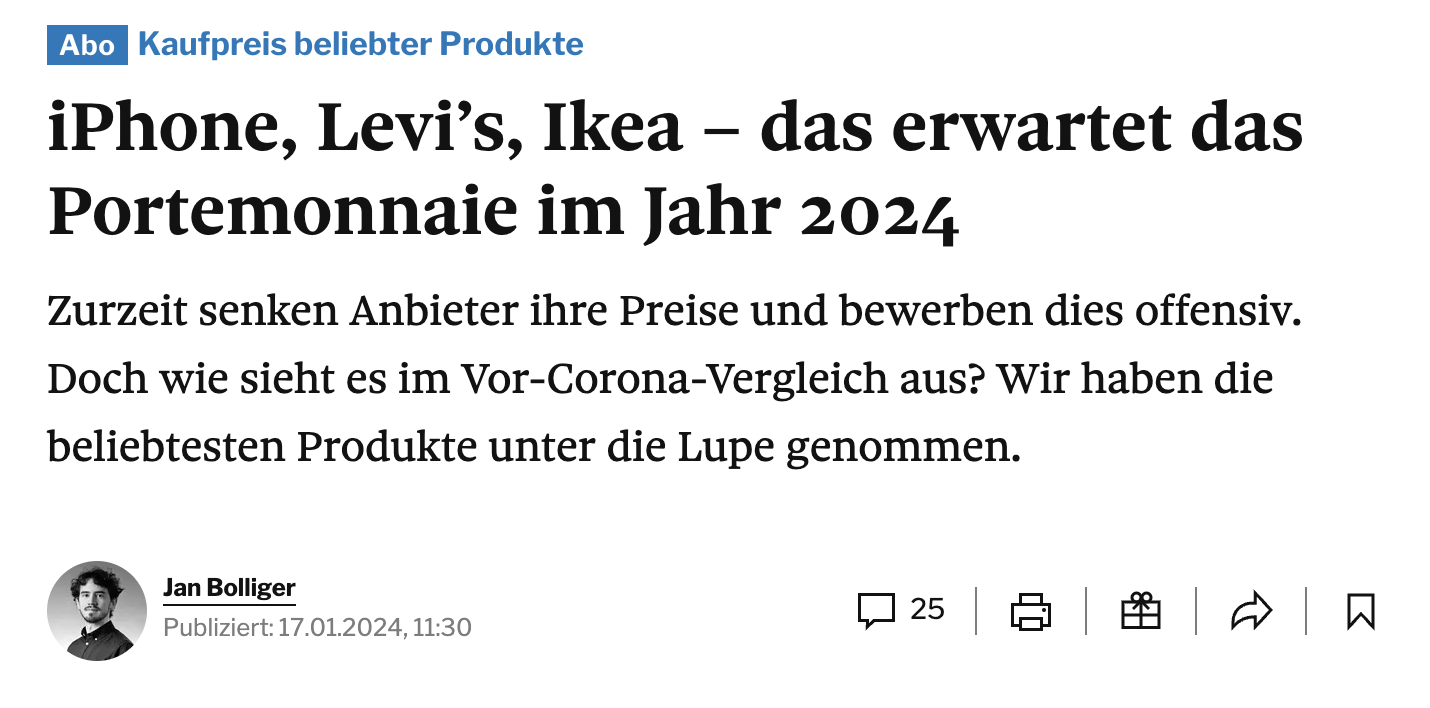 iPhone, Levi’s, Ikea – das erwartet das Portemonnaie im Jahr 2024