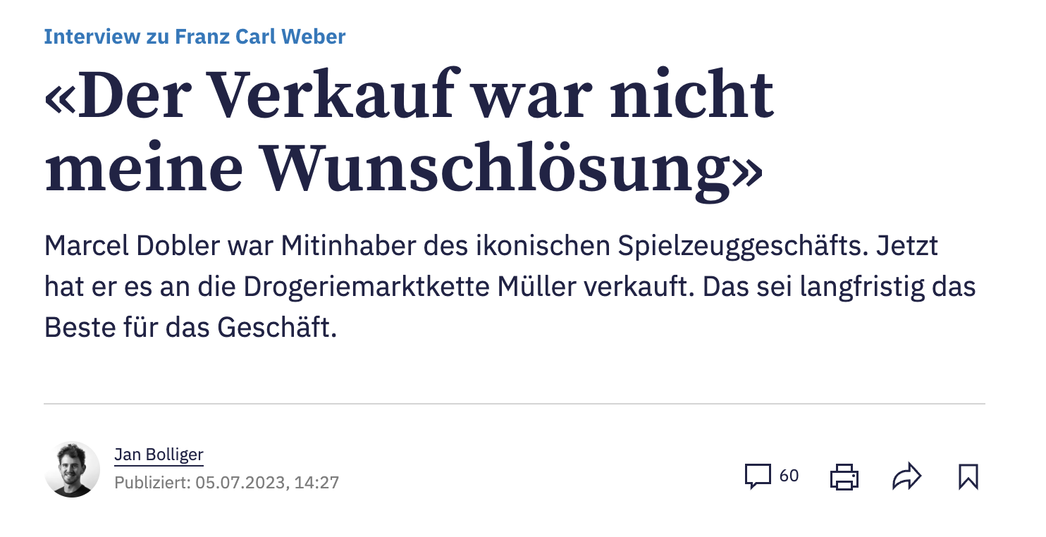 «Der Verkauf war nicht meine Wunsch­lösung»